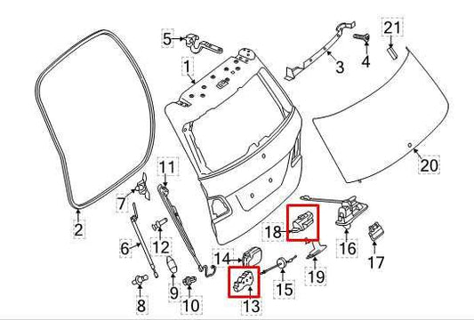 2012-2015 Mercedes-Benz ML350 Rear Trunk Lid Latch Lock Actuator 204-740-13-00 - Alshned Auto Parts