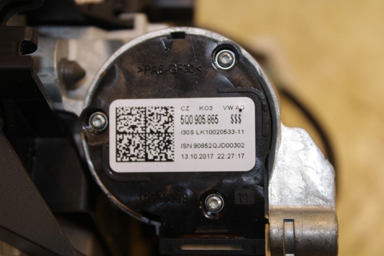 2018 Volkswagen Atlas S 3.6L Steering Column Assembly w/ Ignition Switch Lock - Alshned Auto Parts