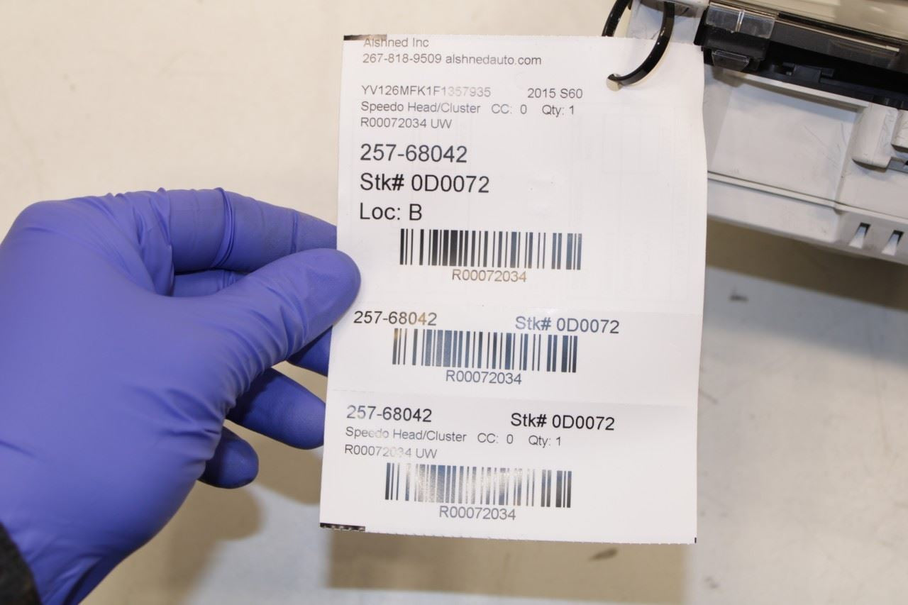 15-16 Volvo S60 T5 Premier FWD Speedometer Gauge Instrument Cluster 105K Mileage - Alshned Auto Parts