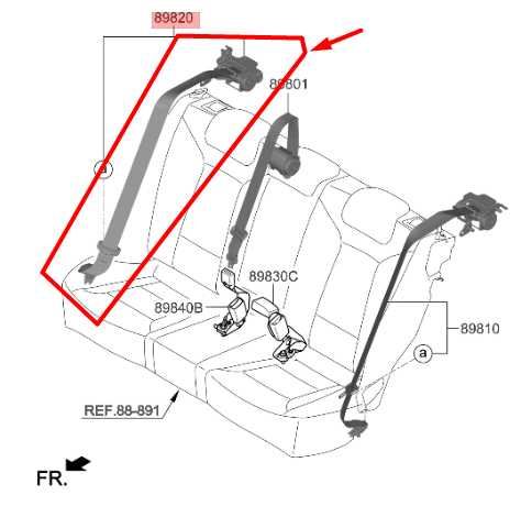 18-23 Kia Stinger GT1 Rear RH Side 2nd Row Seat Belt Retractor 89820-J5500WK OEM - Alshned Auto Parts