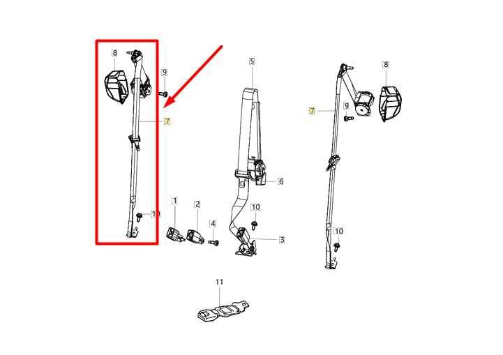 2019-2024 Dodge Durango RR Right Side 2nd Row Seat Belt Retractor 6JW86DX9AA OEM - Alshned Auto Parts