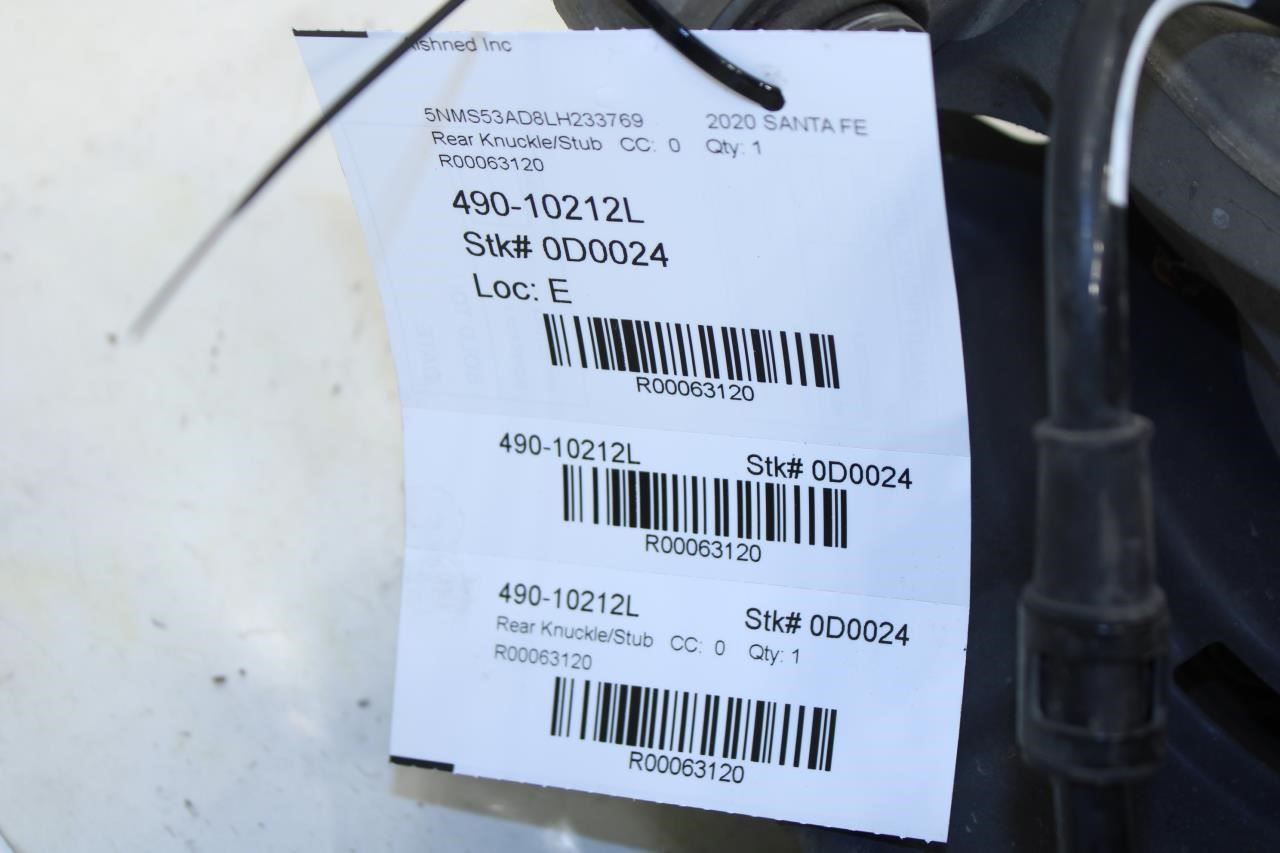 2019-2020 Hyundai Santa Fe Limited FWD Rear Left Spindle Knuckle Hub 52710-S1000 - Alshned Auto Parts