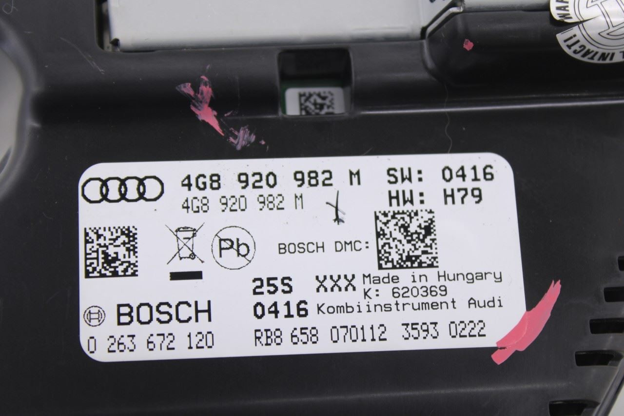 12-13 Audi A7 Premium 3.0L AWD Speedometer Gauge Instrument Cluster 165K Mileage11