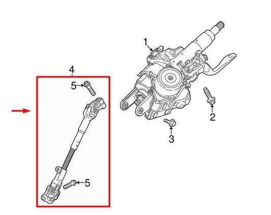 2017-2020 Buick Encore AWD Steering Column Intermediate Lower Shaft 94553981 OEM - Alshned Auto Parts