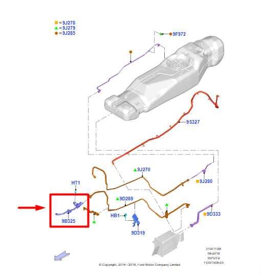 2017-2020 Ford F150 Vapor Canister Purge Control Valve w/ Hose JL34-9B325-AC OEM - Alshned Auto Parts