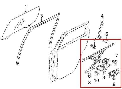 2011-25 Mitsubishi Outlander Sport SE Rear Right Door Window Regulator w/ Motor - Alshned Auto Parts