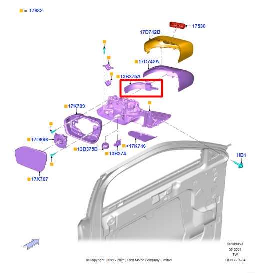 23-24 Ford Explorer Right Rear View Mirror Turn Signal Light Lamp LB5B-13B381-AB - Alshned Auto Parts