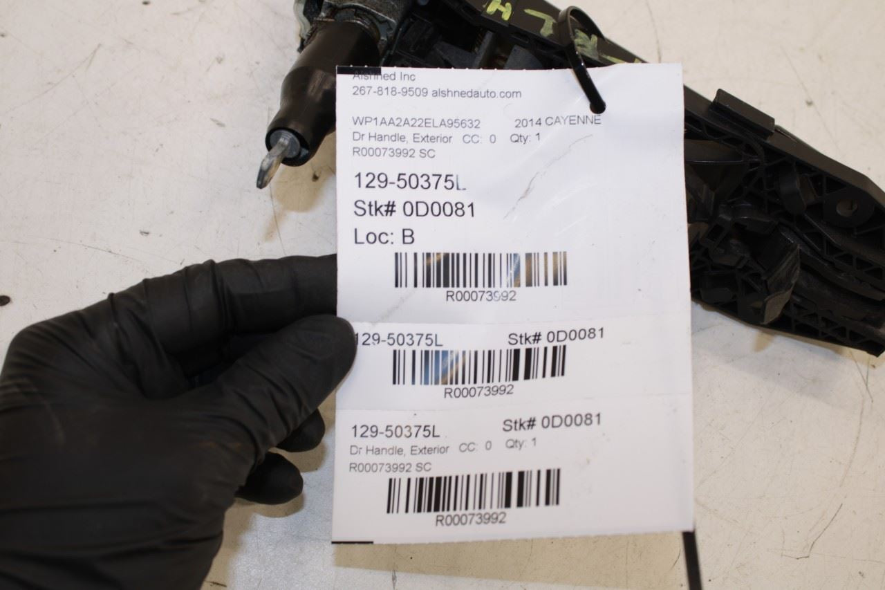 11-18 Porsche Cayenne Platinum 3.6L Front Driver Left Side Door Exterior Handle - Alshned Auto Parts