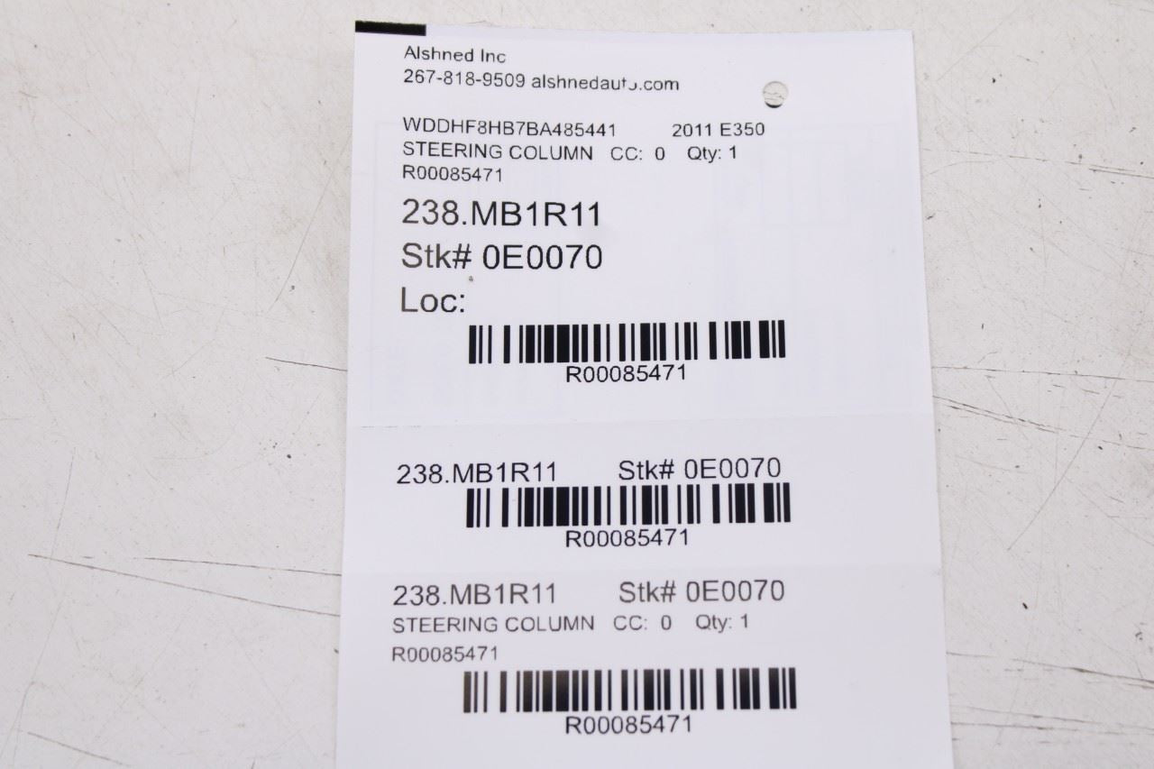 2010-11 Mercedes-Benz E350 Luxury 4Matic 3.5L Steering Column Assy 212-460-28-1616