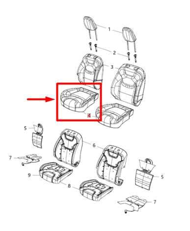 2019-2021 Jeep Cherokee Front Right Side Seat Lower Cushion 6ST08DX9AB OEM - Alshned Auto Parts