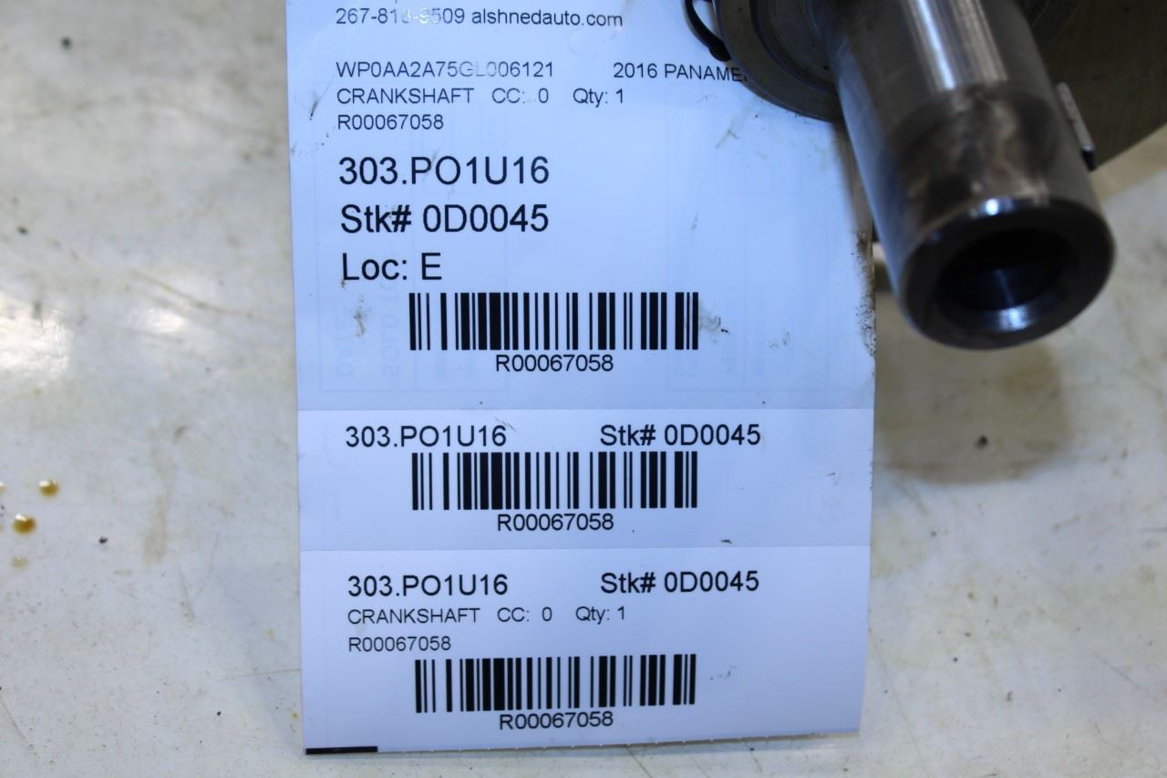 2011-2016 Porsche Panamera 4 3.6L Engine Motor Crankshaft 946-102-011-22 OEM - Alshned Auto Parts