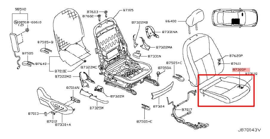 14-23 Infiniti Q50 Luxe RWD Front Right Side Seat Lower Cushion 87311-4HA0A OEM - Alshned Auto Parts