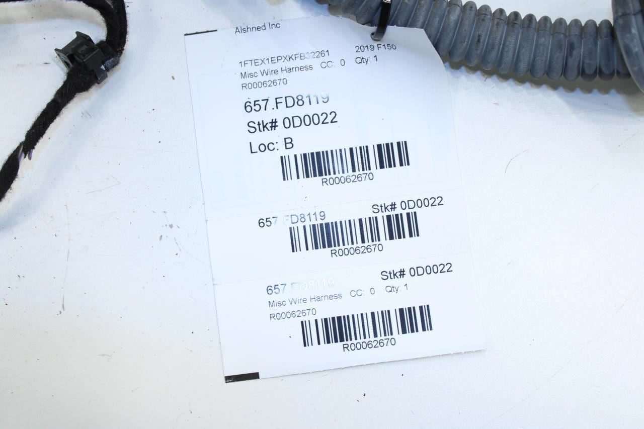2018-20 Ford F150 XL Super Cab Rear Left Driver Door Wire Harness JL3T-14633-BG - Alshned Auto Parts