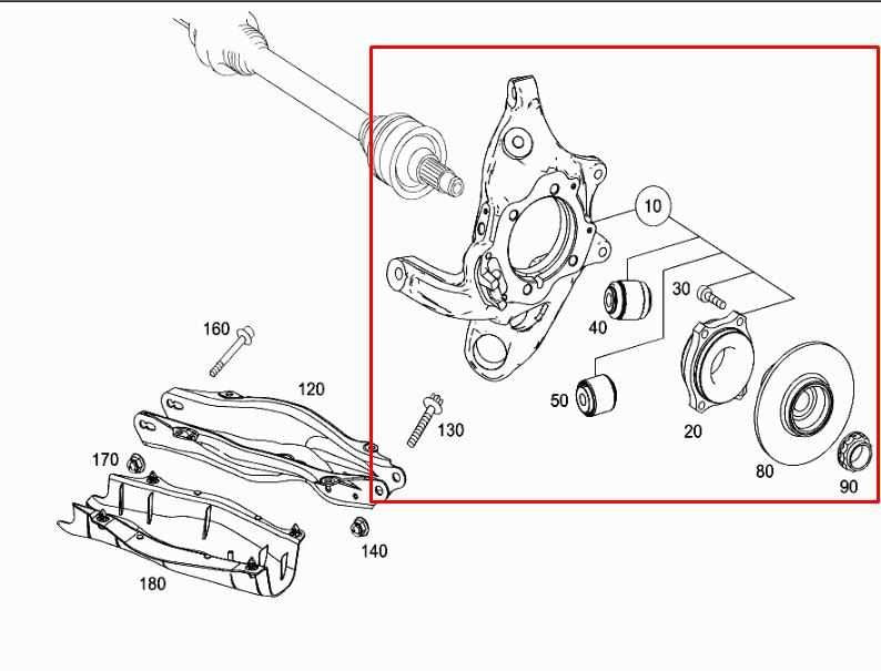 2015-2023 Mercedes-Benz C300 4Matic Rear Right Side Side Spindle Knuckle Hub1