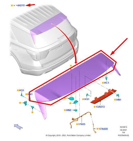 20-21 Ford Explorer Rear Liftgate Back Door Spoiler Wing LB5B-S41602-AGW *ReaD* - Alshned Auto Parts