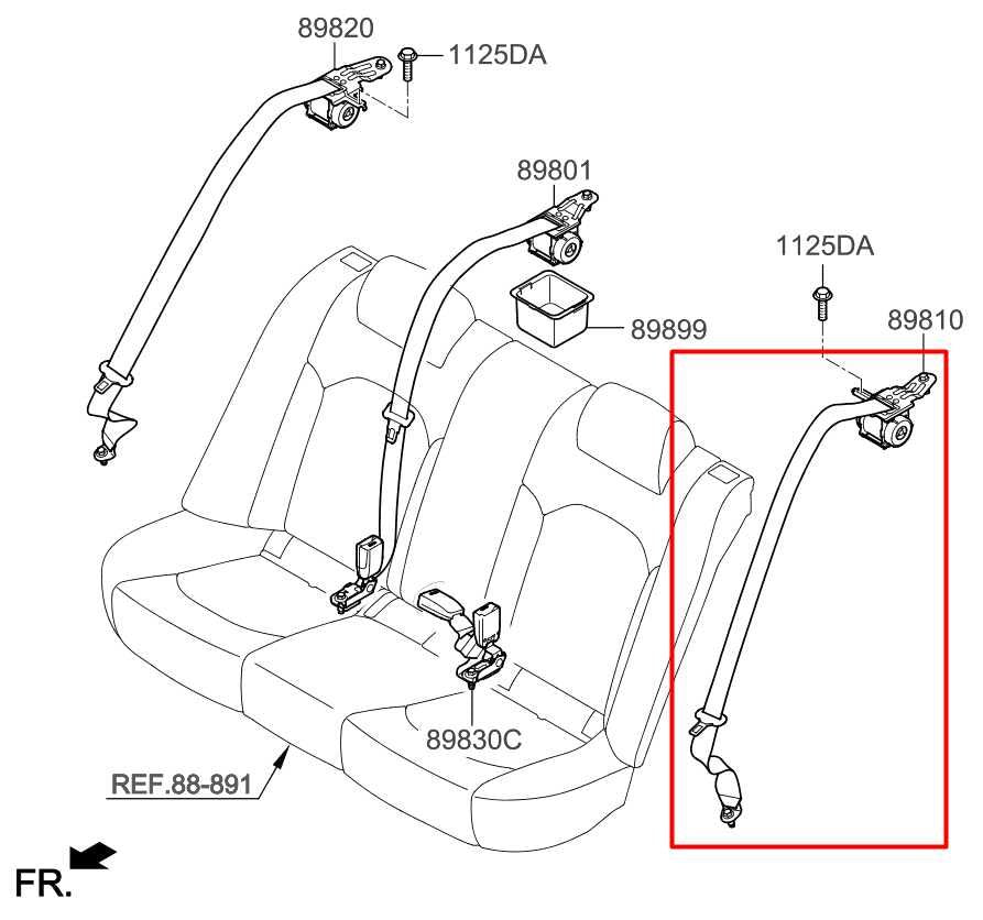 2016-20 Kia Optima LX 2.4L FWD Rear Driver Left Side 2nd Row Sat Belt Retractor - Alshned Auto Parts
