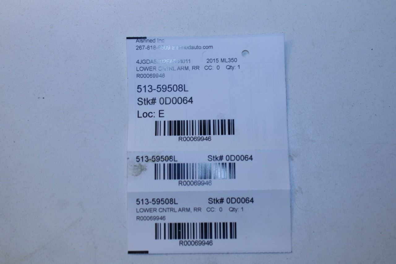 12-15 Mercedes-Benz ML350 RWD Rear LH Side Suspension Lower Control Arm Set of 4 - Alshned Auto Parts