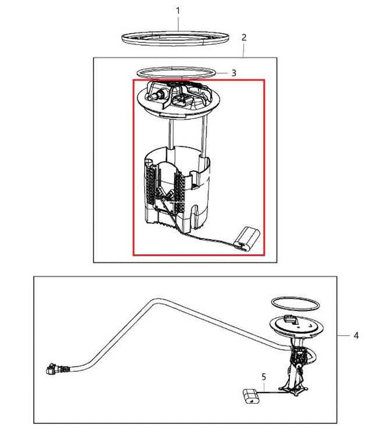 2012-2015 Dodge Durango SXT 3.6L In Tank Primary Fuel Pump Assembly 04578815AG1