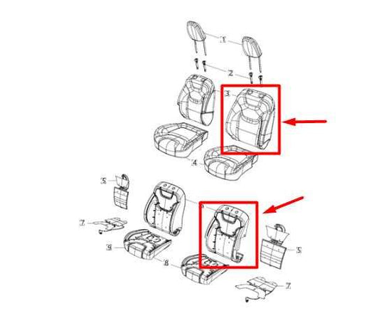 2018-2021 Jeep Cherokee Front Left Driver Side Seat Upper Cushion 6SS87DX9AD OEM - Alshned Auto Parts