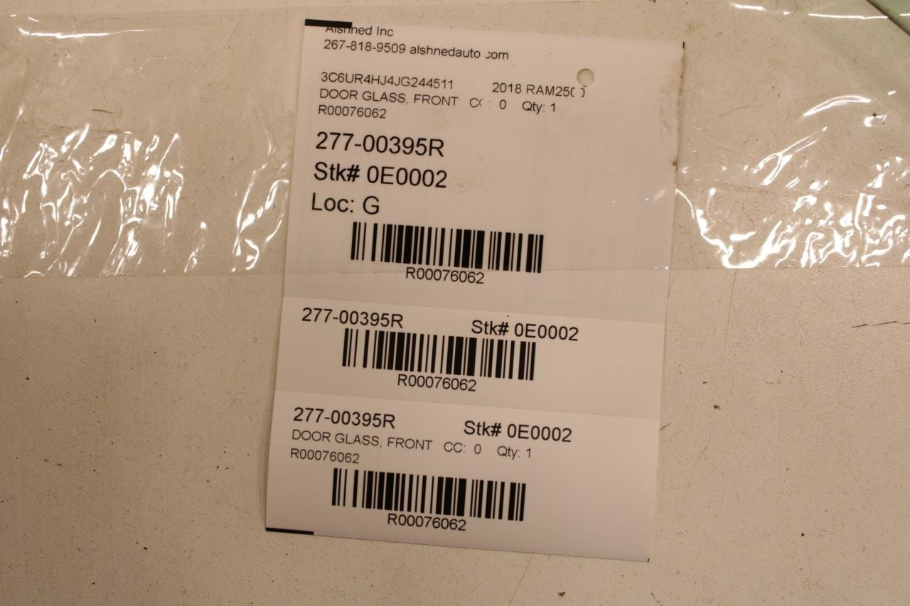 2011-2022 RAM 2500 Tradesman Front Right Side Door Window Glass 68700438AA OEM - Alshned Auto Parts