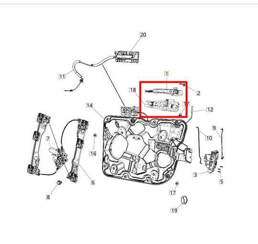 2013-21 Jeep Grand Cherokee Front Left Side Door Exterior Handle 1QA21GW7AJ OEM - Alshned Auto Parts