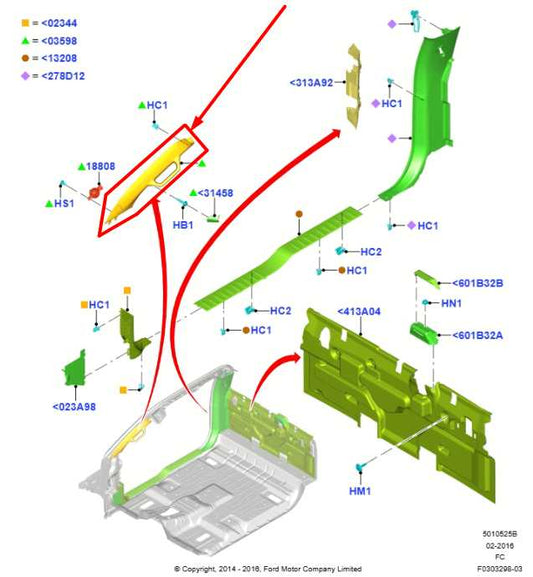 2018-20 Ford F150 Front Right Windshield A-Pillar Trim Molding JL3B-15025A82-AE - Alshned Auto Parts