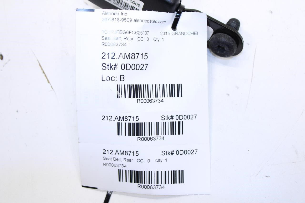 11-18 Jeep Grand Cherokee Rear LH or RH 2nd Row Seat Belt Buckle 1LW83DX9AD OEM - Alshned Auto Parts