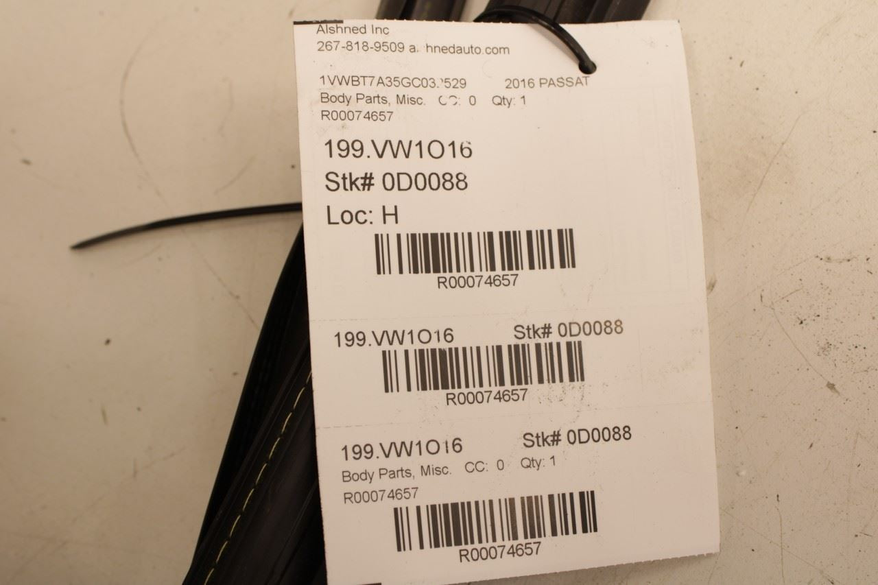 2012-2019 Volkswagen Passat SE Rear Right Door Run Channel w/ Belt Weatherstrips - Alshned Auto Parts