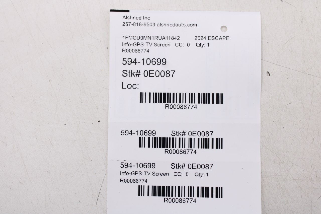 2020-2025 Ford Escape ST Dash Information 8.0 Display Screen LJ6T-18B955-FE OEM - Alshned Auto Parts