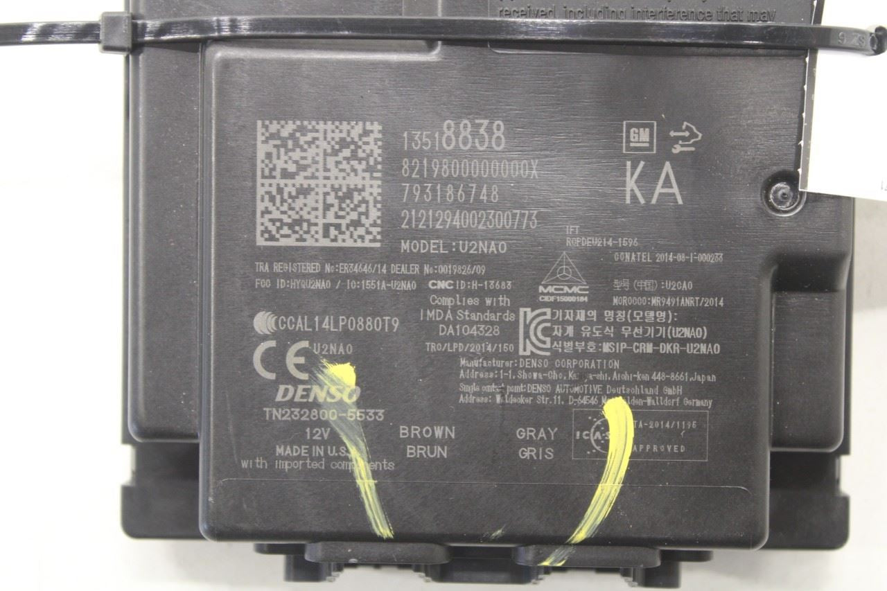 2019-25 Chevrolet Blazer 2LT Theft-Locking Keyless Entry Control Module 13518838 - Alshned Auto Parts