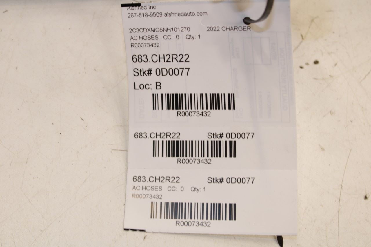 2014-23 Dodge Charger GT 3.6L AC Conditioning Suction Hose Tube Line 68158886AD - Alshned Auto Parts