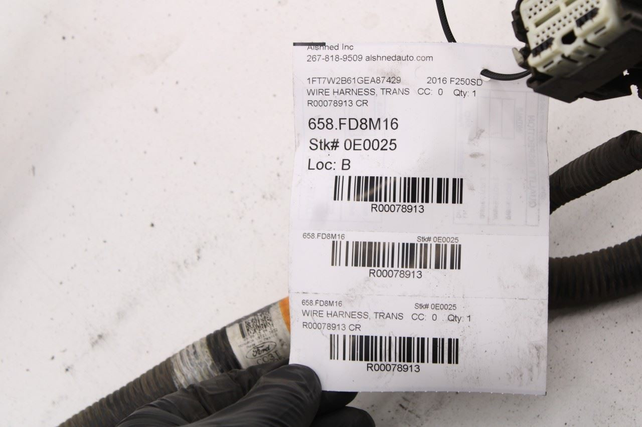 12-16 Ford F-250 Lariat 6.2L 6 Spd Auto Transmission (6R140) Wire Harness *ReaD* - Alshned Auto Parts