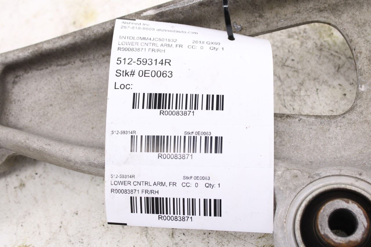 2014-2020 Infiniti QX60 AWD Front Suspension Right Lower Control Arm 54500-3JA0C11