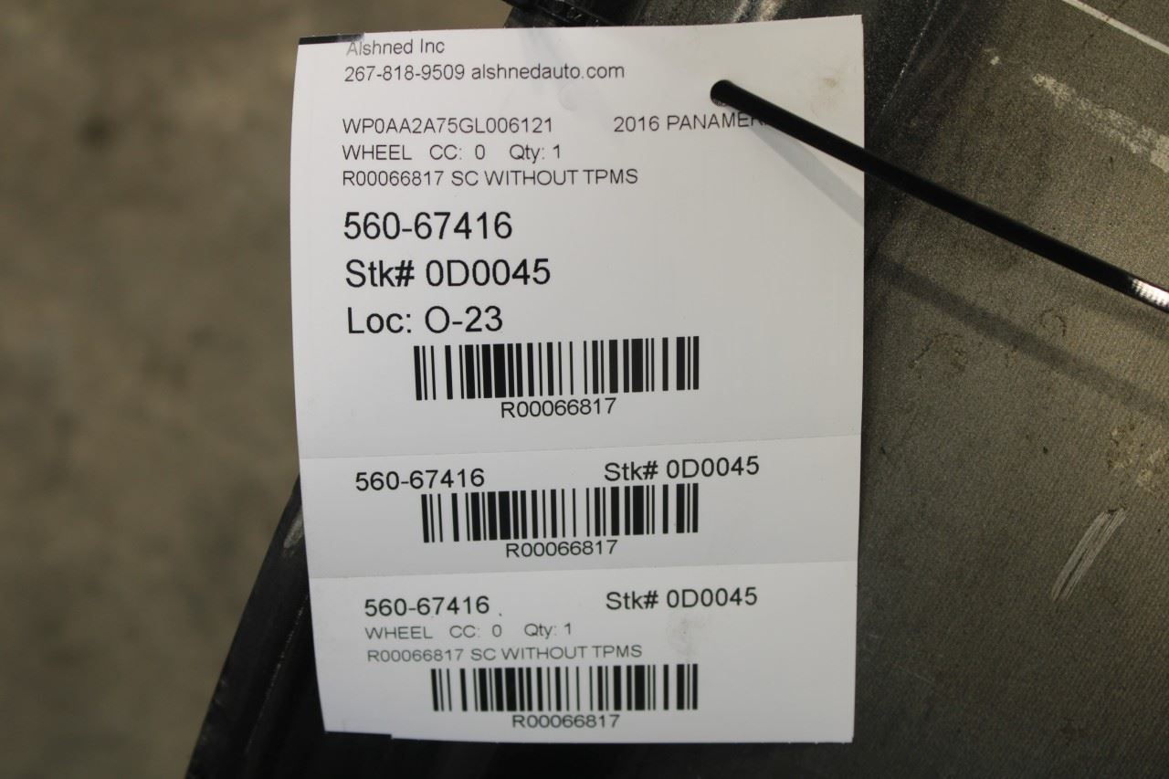 2014-2016 Porsche Panamera 4 Rear Wheel R20x11 5 Double Spoke 97036219202 *ReaD* - Alshned Auto Parts