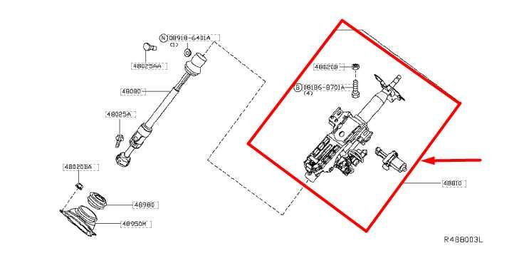 2014-2017 Infiniti QX60 3.5L Steering Column Assembly 48810-3JA1B OEM - Alshned Auto Parts