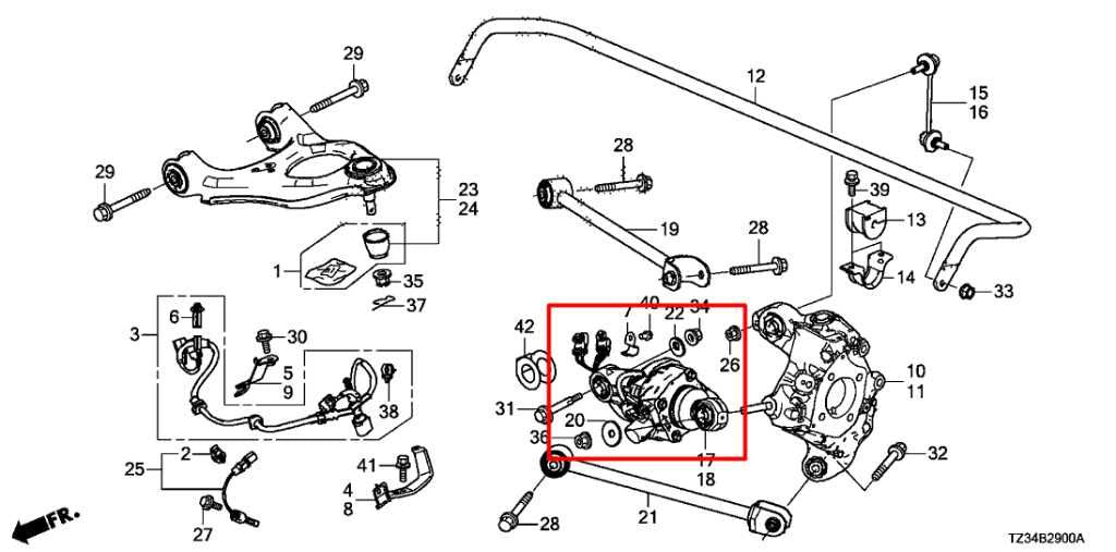 2015-20 Acura TLX Tech 3.5L FWD Rear Right Side P-AWS Lower Control Arm Actuator1