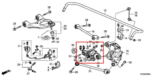 2015-20 Acura TLX Tech 3.5L FWD Rear Right Side P-AWS Lower Control Arm Actuator - Alshned Auto Parts