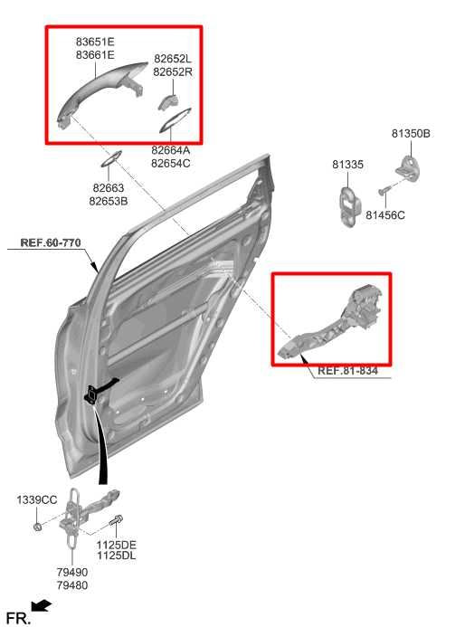 2019-23 Hyundai Santa Fe SEL 2.4L Rear Passenger Right Side Door Exterior Handle - Alshned Auto Parts
