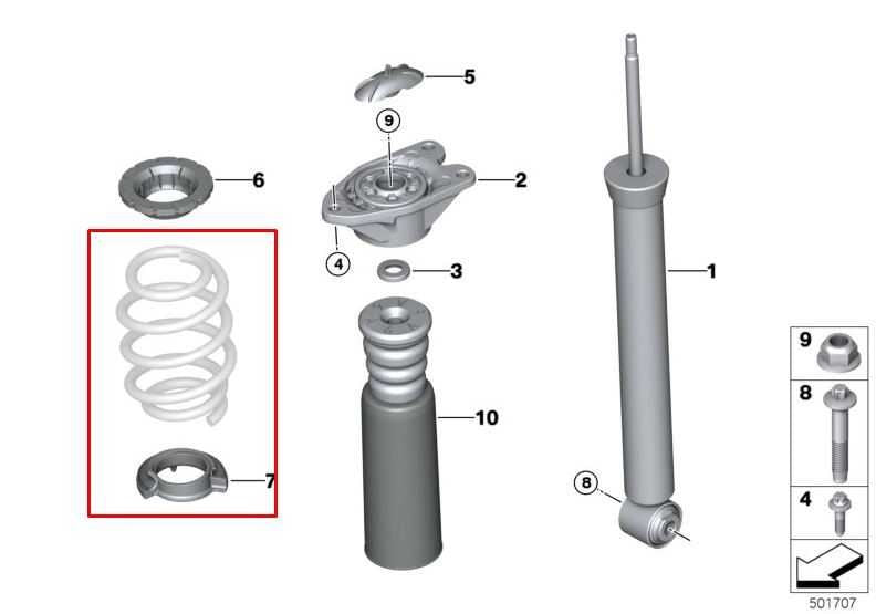 2014-2019 Mini Hardtop Cooper Rear Right and Left Driver Side Coil Spring Set1