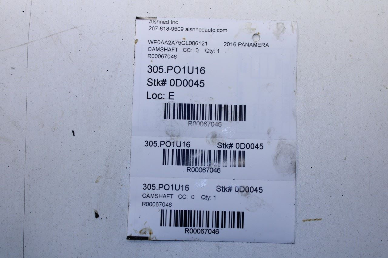 2011-2016 Porsche Panamera 4 3.6L Right Side Engine Intake and Exhaust Camshaft - Alshned Auto Parts
