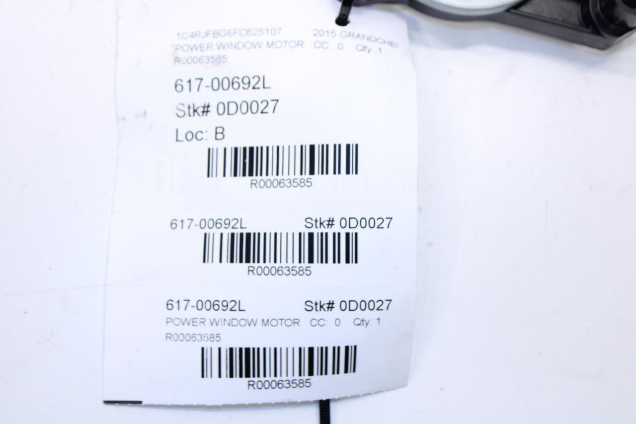 2011-21 Jeep Grand Cherokee Rear Left Door Window Regulator Motor 68079285AB OEM - Alshned Auto Parts