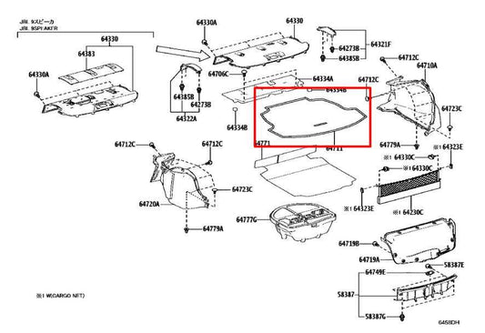 2020-24 Toyota Corolla LE 2.0L FWD Rear Trunk Cargo All-Weather Rubber Liner Mat - Alshned Auto Parts