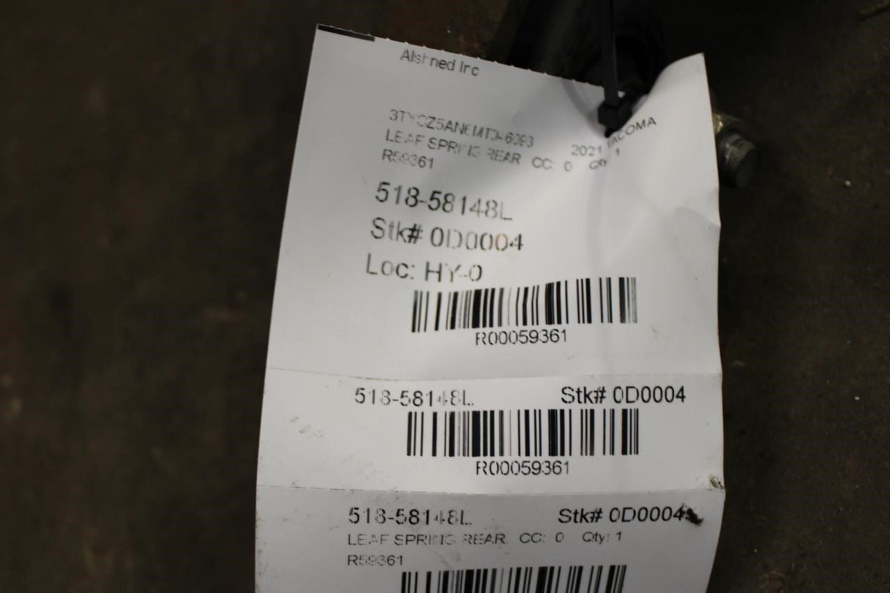 2018-22 Toyota Tacoma 4WD Rear Left Side Suspension Leaf Spring 48220-04351 OEM - Alshned Auto Parts