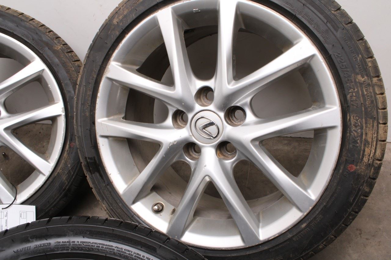 2011-13 Lexus IS250 Aluminum Wheel R17x8J 5 Double Spoke Set of 4 4261153330 OEM - Alshned Auto Parts