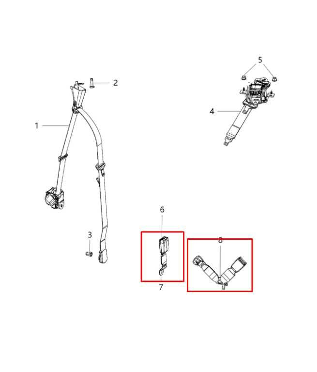 11-20 Dodge Grand Caravan Rear RH Left Side and Center 3rd Row Seat Belt Buckle - Alshned Auto Parts