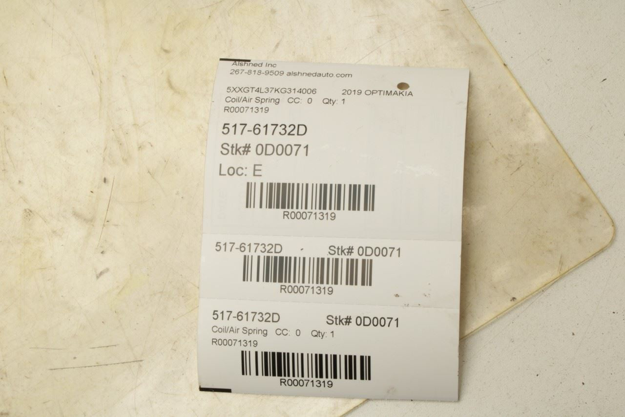 16-2020 Kia Optima LX 2.4L Rear Right and Left Side Suspension Coil Spring Pair - Alshned Auto Parts