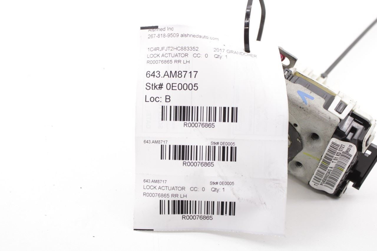 11-2022 Jeep Grand Cherokee Summit Rear Left Door Lock Latch Actuator 4589923AG - Alshned Auto Parts