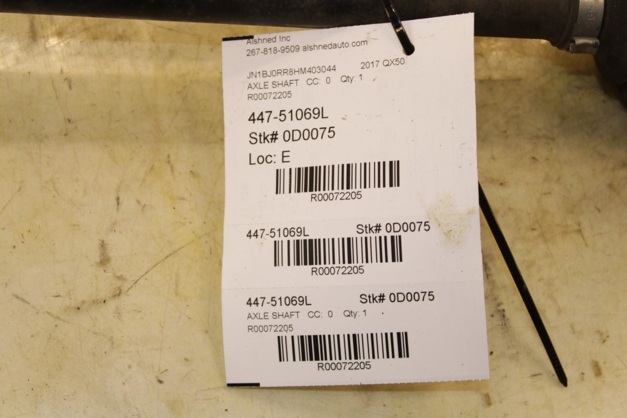2014-2017 Infiniti QX50 AWD Rear Left Side CV Axle Drive Half Shaft 39601-1BB0A - Alshned Auto Parts