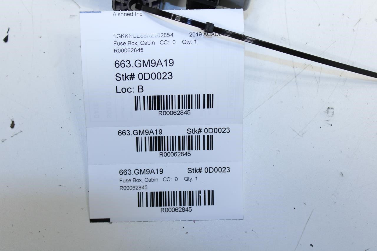 2018-2019 GMC Acadia SLT-1 3.6L Cabin Fuse Relay Junction Block Box 84270913 OEM - Alshned Auto Parts