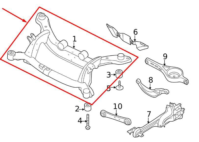 2012-2018 Volvo S60 T5 Premier FWD Rear Suspension Crossmember Subframe 31329225 - Alshned Auto Parts